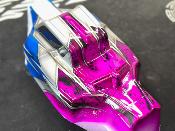 CARROSSERIE P2 BLEU/SILVER/VIOLET METAL PEINTE POUR NB48 2.0 - 2.1 - 2.2 J-CONCEPTS
