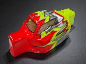 Carrosserie "JC P2" Rouge Fluo/Gun Métal/Jaune pour TEKNO NB/EB48 WS-LINE