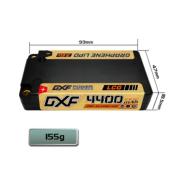 Lipo Batterie 2S 7.6V 4400mAh 140C Gold-NGP 5mm avec cordon DEAN DXF-POWER