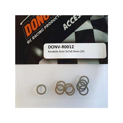 Rondelles acier 5x7x0.3mm (10) DONUTS RACING