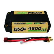 Lipo Batterie 2S 7.6V 4800mAh 140C Gold-NGP 5mm avec cordon DEAN DXF-POWER