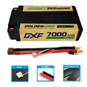 Lipo Batterie 2S 7.6V SHORTY 7000mAh 140C Gold-NGP 5mm avec cordon DEAN