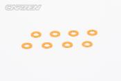 Rondelles aluminiums oranges 3x6x0.5mm (8) CARTEN