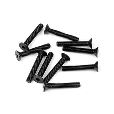 Vis têtes fraisées M4x25mm noires (10) TEKNO-RC