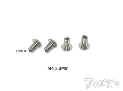 Vis de butées hautes titane M4x8mm (4) T-WORK'S