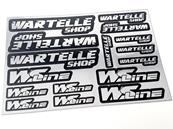 Planche de stickers Noir chromé (15.5 x 10.5cm) WARTELLE-SHOP