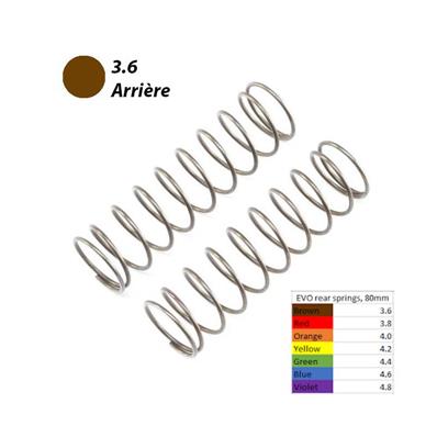 Ressorts 16mm arrières EVO 3.6 marrons (2) 8B 4.0 LOSI