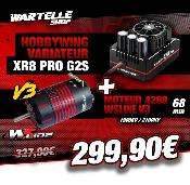 Combo Variateur XR8 PLUS G2S 200 Amp + Moteur 4268 2025 V3 (KV au choix) WS-LINE