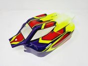 CARROSSERIE ST4-FALCON PEINTE VIOLET/ROUGE/JAUNE POUR S35-4 BHRUSLESS SWORKZ