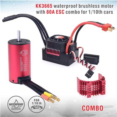 Combo 1/10eme Variateur 80 Amp + Moteur Brushless 3665 4200kV SURPASS HOBBY