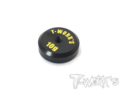 Poids d'équilibrage noir 10 grammes (la pièce) T-WORK'S
