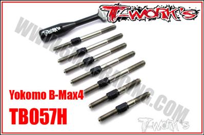 Kit de pas inversés titane "Hybrid" B-Max4 T-WORK'S