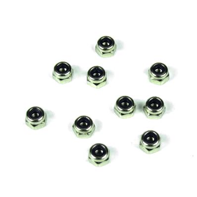 Ecrous nylstops 2.5mm finition zinc (10) TEKNO-RC