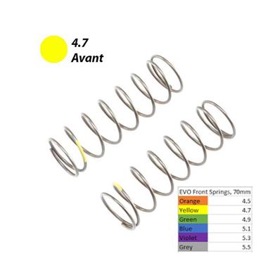 Ressorts 16mm avants EVO 4.7 jaunes (2) 8B 4.0 LOSI