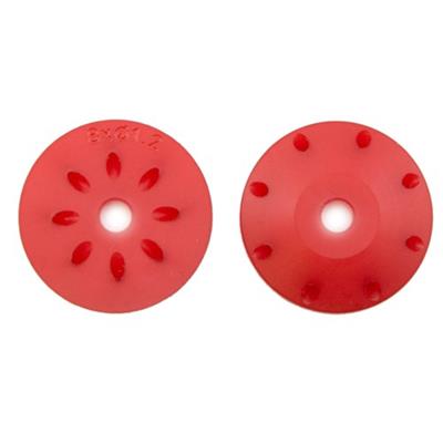 Pistons coniques rouges (1.2 x 8 trous) (2) (pour amortisseurs en 16mm) ULTIMATE RACING