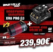 Combo Variateur XR8 PRO G3 200 Amp + Moteur 4268 2025 V3 (KV au choix) WS-LINE