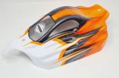 Carrosserie VSE Blanc/Gun Métal/Orange fluo peinte pour VSE HOBAO RACING