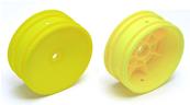 Jantes jaunes avants (hexagones de 12mm) TEAM-ASSOCIATED