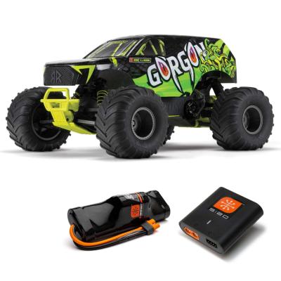 GORGON 4X2 MEGA 550 Brushed Monster Truck RTR avec batterie et chargeur, JAUNE - ARRMA