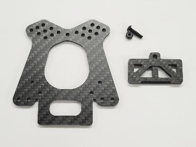 Tour d'armortisseur et cale avt. Carbone 3mm pour Cougar 2 Works WS-LINE