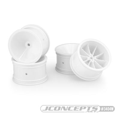 Jantes MONO Arrière Blanche pour goupille RC10, RC10B2, RC10B3 2.2" (4) J-CONCEPTS