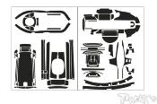 Stickers 3D carbone pour radio Futaba T6PV (la planche) T-WORK'S