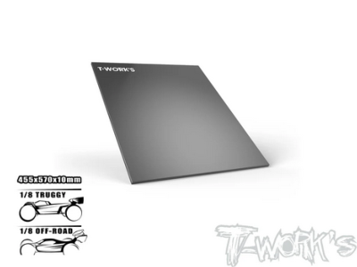 Planche de stand aluminium TT 1/8e & Truggy (570x455x10mm) (1.150kg) T-WORK'S