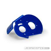 Plaque fixation moteur arriere BLEU "nid d'abeille" pour RC10 JCONCEPTS