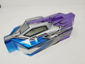 CARROSSERIE EB48 2.0 BLEU METAL / SILVER / VIOLET PEINTE POUR EB48 2.0 - 2.1 TEKNO-RC