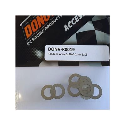 Rondelles acier 6x10x0.2mm (10) DONUTS RACING