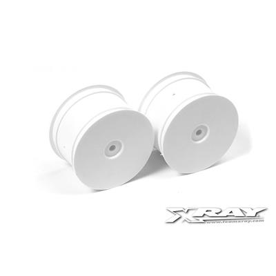 Jantes arrières blanches (hexagones de 14mm) X-RAY
