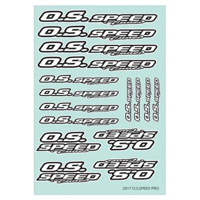 Stickers Speed Pro Blanc et noir O.S