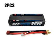 2 X Lipos Batteries 2S 7.6V 8000mAh 130C 5mm avec cordon DEAN DXF-POWER