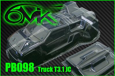 Carrosserie lexan pour Truck RC10 T6.1 avec aileron (non-peinte) 6-MIK