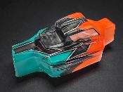 Carrosserie "JC P2" Orange Fluo/Gun Métal/Turquoise pour TEKNO NB/EB48 WS-LINE