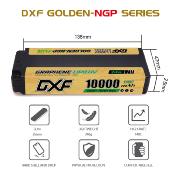 PACK 2x Lipo Batterie 2S 7.6V 10000mAh 150C Gold-NGP 5mm avec cordon DEAN DXF-POWER