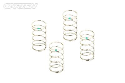 Ressorts d'amortisseurs avants 14x30mm-7 3/4N verts (4) CARTEN