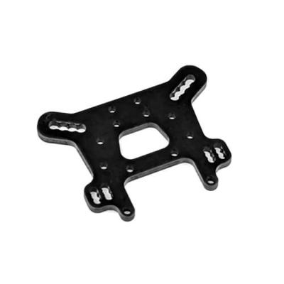 Support d'amortisseur avant aluminium noir anodisé SCT410 2.0 TEKNO-RC