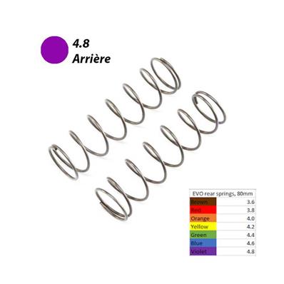 Ressorts 16mm arrières EVO 4.8 violets (2) 8B 4.0 LOSI