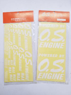 LIQUIDATION-Lot de 3 Stickers OS Engine Blanc O.S