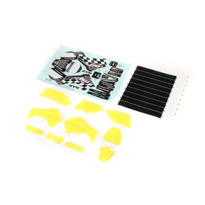 Kit stickers et pièces plastique JAUNE - PROMOTO MX LOSI