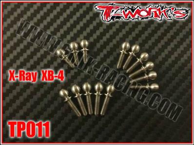 Kit de rotules de suspension titane XB4 (14) T-WORK'S