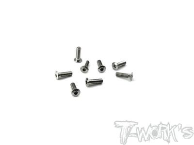 Vis titane 3x10mm têtes Low-profile (8) T-WORK'S