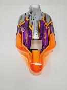 CARROSSERIE S15 ORANGE/VIOLET METAL/GRIS ALU PEINTE  pour TEKNO NB48/EB48 2.X - J-CONCEPTS