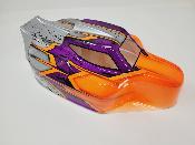 CARROSSERIE S15 ORANGE/VIOLET METAL/GRIS ALU PEINTE  pour TEKNO NB48/EB48 2.X - J-CONCEPTS