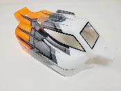 Carrosserie ST4-Falcon peinte Blanc/Gun Métal/Orange Fluo pour Sworkz S35-4 Nitro SWORKZ