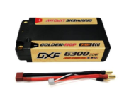 Lipo Batterie 2S 7.6V 6300mAh 140C Gold-NGP 5mm avec cordon DEAN DXF-POWER