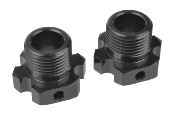 Hexagones de roues aluminiums allégés noirs (2) SBX-825 CORALLY