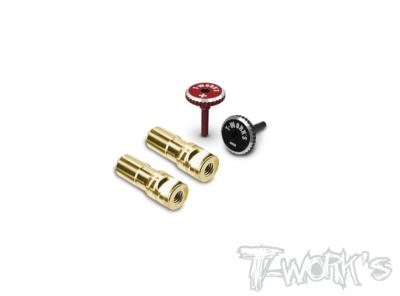 Cache-connecteurs V2 Rouge/Noir + PK 5mm (2+2) T-WORK'S