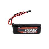 Accu 2500Mah 7.4V 2S plat (prise JR) ULTIMATE RACING